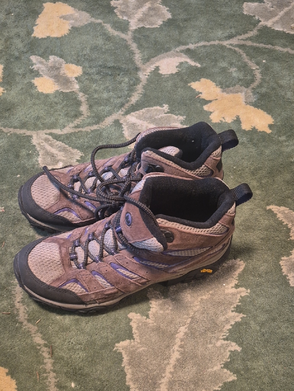 Merrell Men's Brown and Blue Mid-Top Hiking Boots